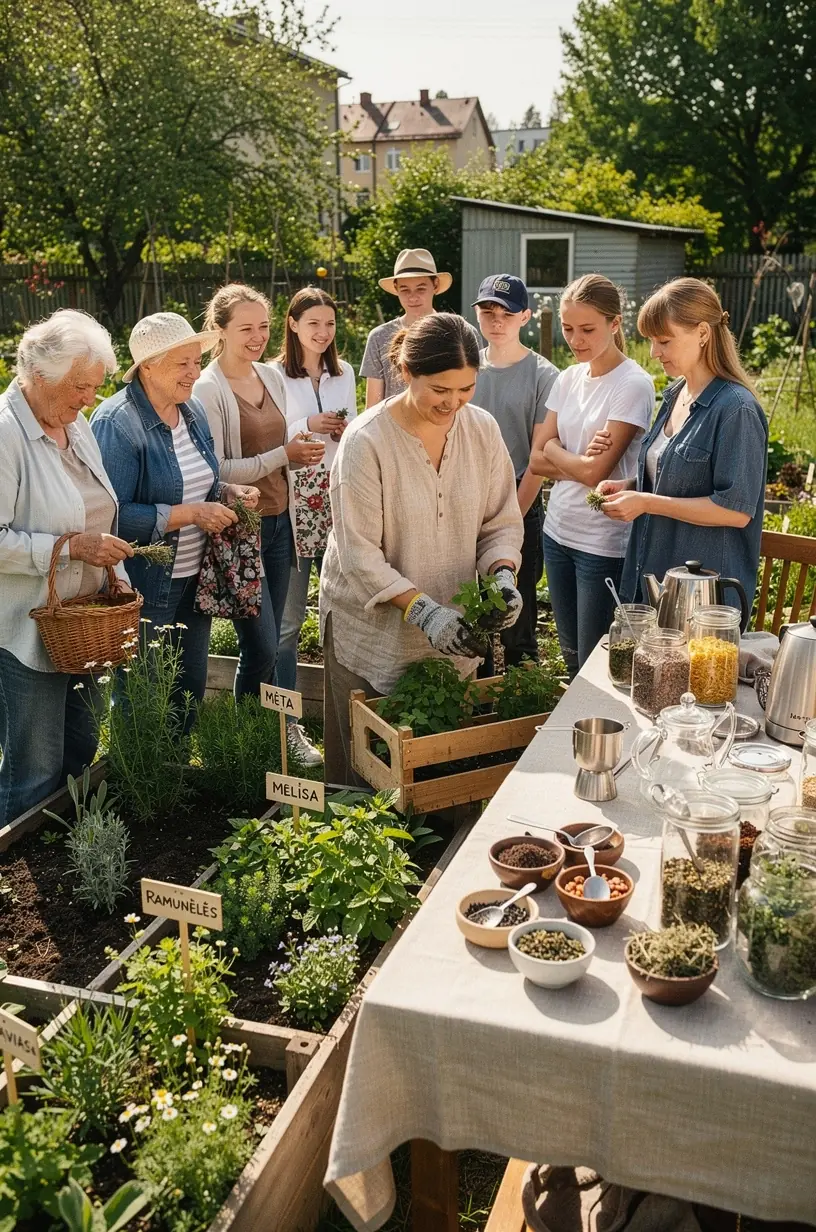Žalias lapas ir arbatos stiklinė šviesiame fone, vaizduojantys natūralų ir sveiką gyvenimo būdą.