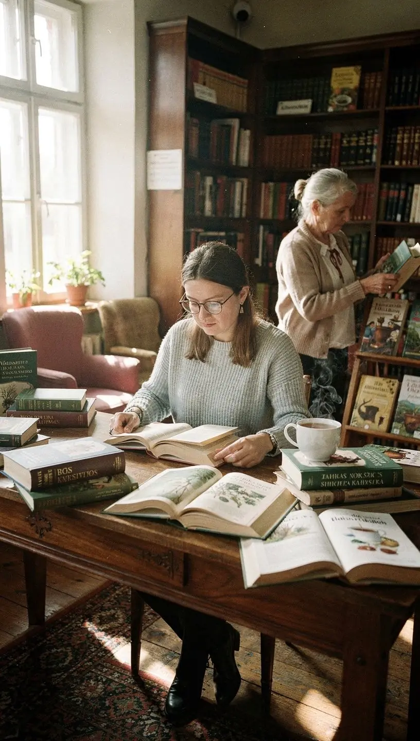 Rami gamtos scena su žolelių lauku ir saulėlydžiu, simbolizuojanti natūralų ramybės ir gerovės šaltinį.